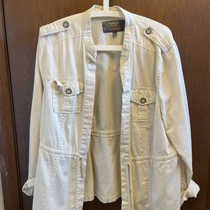Torrid white utility jacket